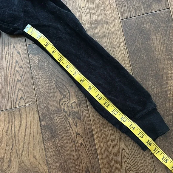 BCBG Y2K black velvet zip up hoodie rhinestone embellished size Medium birds - Picture 7 of 11